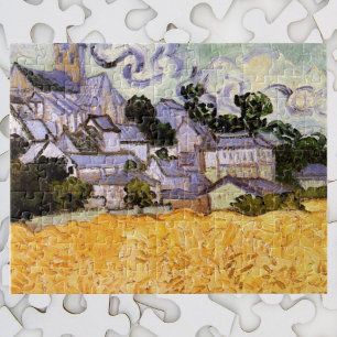 Gezicht op Auvers met kerk van Vincent van Gogh Legpuzzel