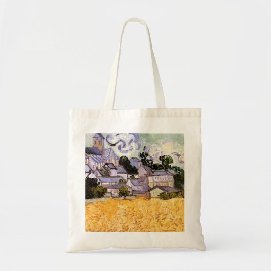 Gezicht op Auvers met kerk van Vincent van Gogh Tote Bag (Voorkant)