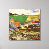 Gezicht op Auvers van Vincent van Gogh Canvas Afdruk (Voorkant)