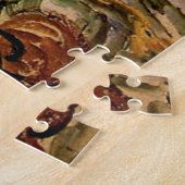 Gezicht op Auvers van Vincent van Gogh Legpuzzel (Zijkant)