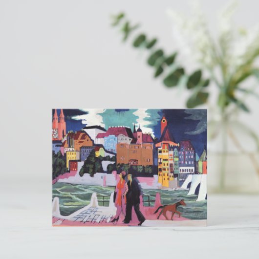 Gezicht op Bazel en de Rijn Briefkaart (Staand voorkant)