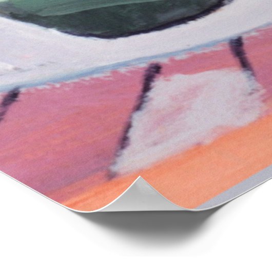 Gezicht op Bazel en de Rijn Poster (Hoek)