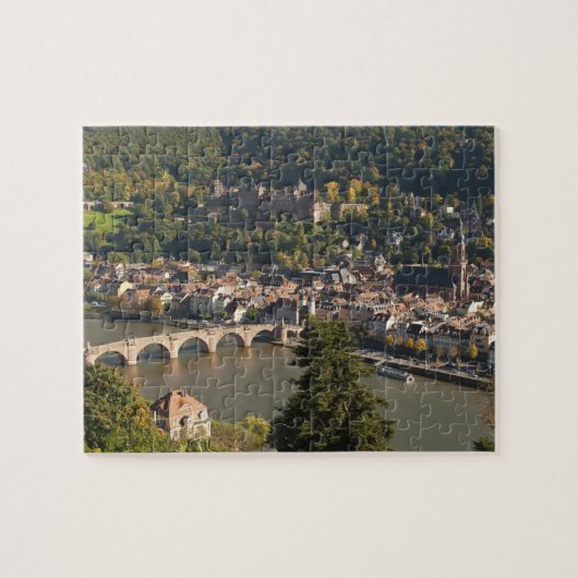 Gezicht op de Alte Brucke of Oude Brug Legpuzzel (Horizontaal)