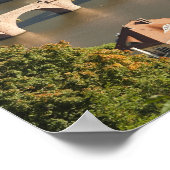 Gezicht op de Alte Brucke of Oude Brug Poster (Hoek)