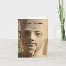 Gezicht op de Birthday-kaart van Tutankhamun