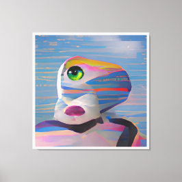 Gezicht op de Cyclops van de Winter Canvas Afdruk
