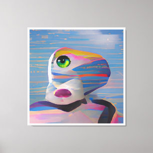 Gezicht op de Cyclops van de Winter Canvas Afdruk