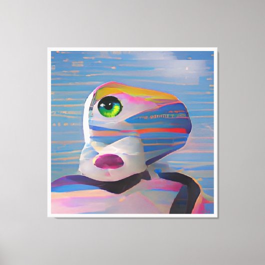Gezicht op de Cyclops van de Winter Canvas Afdruk (Voorkant)