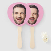 Gezicht op de hand fan, aangepaste vrijgezellenfee handwaaier (Voorkant en achterkant)