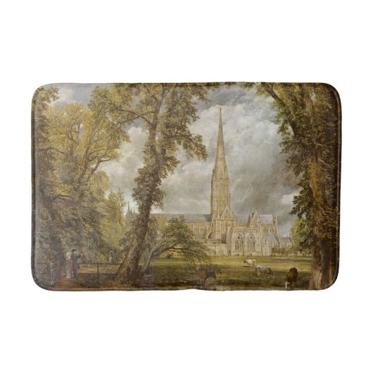 Gezicht op de kathedraal van Salisbury (Engels lan Badmat (Voorkant)