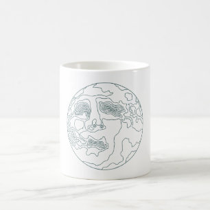 gezicht op de maan koffiemok