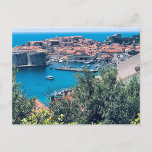 Gezicht op de oude stad Dubrovnik, Kroatië Briefkaart