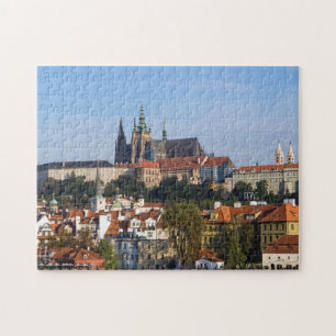 Gezicht op de oude stad en de Praagse burcht, Tsje Legpuzzel