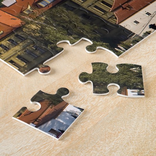 Gezicht op de oude stad en het Praagse kasteel, Ts Legpuzzel (Zijkant)