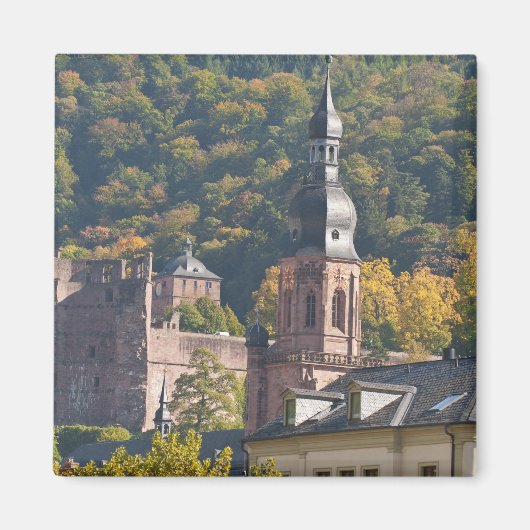 Gezicht op de oude stad van Heidelberg Magneet (Voorkant)