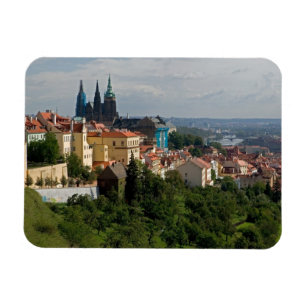 Gezicht op de Sint-Vituskathedraal, Praag, Tsjechi Magneet