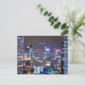 Gezicht op de skyline van Warschau, Polen,  Briefkaart (Staand voorkant)