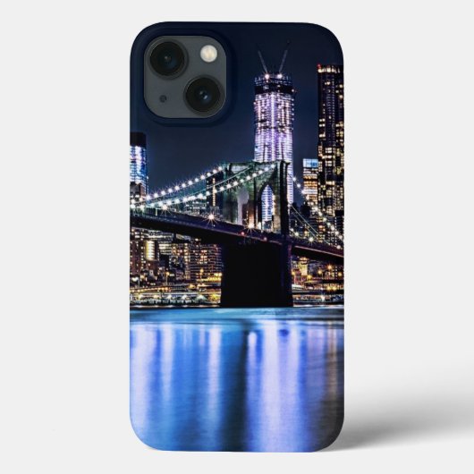Gezicht op de weerspiegeling van de Brooklyn Bridg Case-Mate iPhone Case (Achterkant)