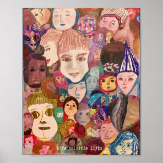 Gezicht op de wereld door kunstenaar dHardman Poster