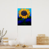 Gezicht op de zon poster (Keuken)