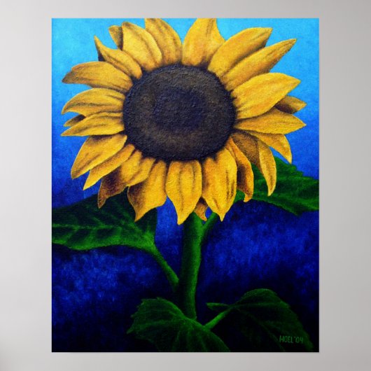 Gezicht op de zon poster (Voorkant)