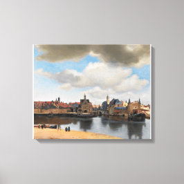 Gezicht op Delft Vermeer Canvas Afdruk