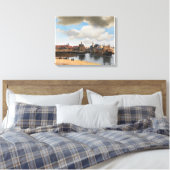 Gezicht op Delft Vermeer Canvas Afdruk (Insitu (Slaapkamer))
