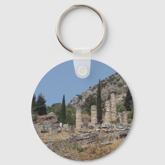 Gezicht op Delphi, Griekenland Sleutelhanger (Voorkant)