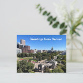Gezicht op Denver Skyline Capitol Building Persona Briefkaart (Staand voorkant)