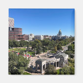 Gezicht op Denver Skyline met State Capitol Magneet (Voorkant)