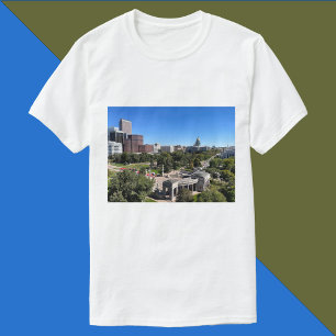Gezicht op Downtown Denver Colorado Skyline Foto T-shirt