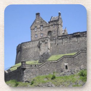 Gezicht op Edinburgh Castle, Edinburgh, Schotland, Bier Onderzetter
