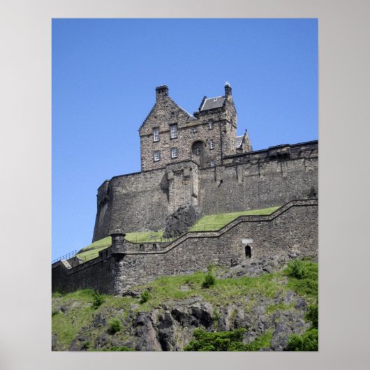 Gezicht op Edinburgh Castle, Edinburgh, Schotland, Poster (Voorkant)