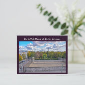 Gezicht op een deel van de Berlijnse Muur, Duitsla Briefkaart (Staand voorkant)