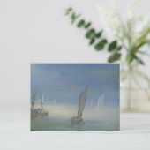 Gezicht op een dorp aan een rivier briefkaart (Staand voorkant)