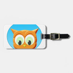 Gezicht op een kleine boomgaard bagagelabel