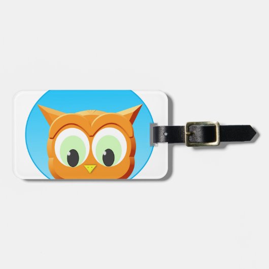 Gezicht op een kleine boomgaard bagagelabel (Voorkant horizontaal)