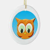 Gezicht op een kleine boomgaard keramisch ornament (Rechts)