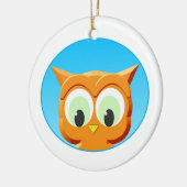 Gezicht op een kleine boomgaard keramisch ornament (Links)