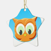 Gezicht op een kleine boomgaard keramisch ornament (Links)