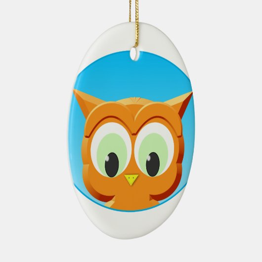 Gezicht op een kleine boomgaard keramisch ornament (Rechts)