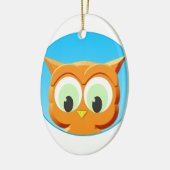 Gezicht op een kleine boomgaard keramisch ornament (Links)