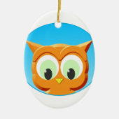 Gezicht op een kleine boomgaard keramisch ornament (Voorkant)