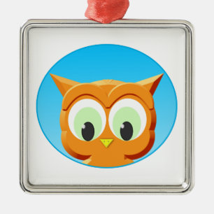 Gezicht op een kleine boomgaard metalen ornament