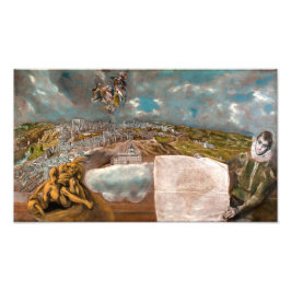 Gezicht op en plattegrond van Toledo | El Greco | Foto Afdruk