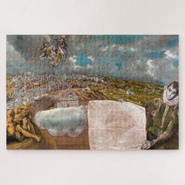 Gezicht op en plattegrond van Toledo | El Greco | Legpuzzel