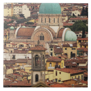 Gezicht op Florence, Italië vanuit Piazza Tegeltje