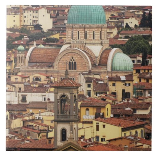 Gezicht op Florence, Italië vanuit Piazza Tegeltje (Voorkant)
