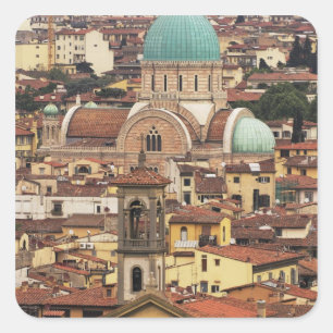 Gezicht op Florence, Italië vanuit Piazza Vierkante Sticker