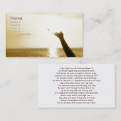 Gezicht op God Luchtvaart Visitekaartje (Voorkant / Achterkant)